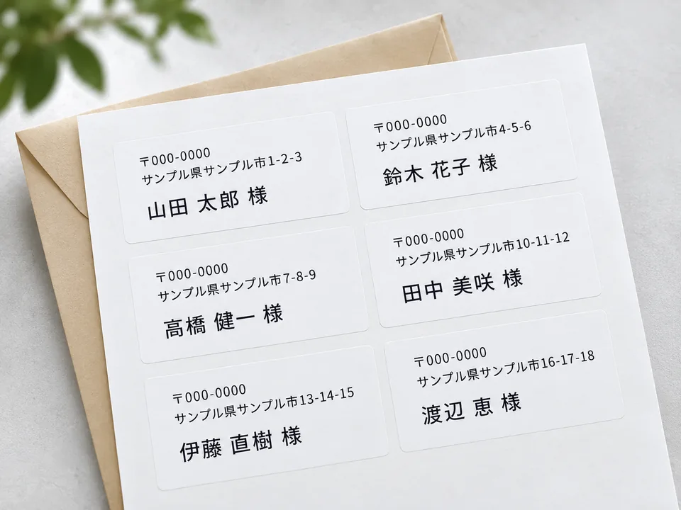 宛名ラベルの利用イメージ